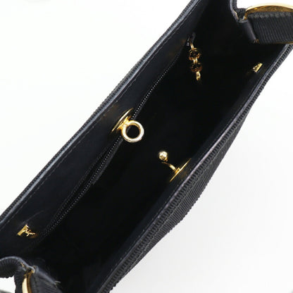 Salvatore Ferragamo Black Canvas Vara