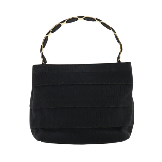 Salvatore Ferragamo Black Canvas Vara