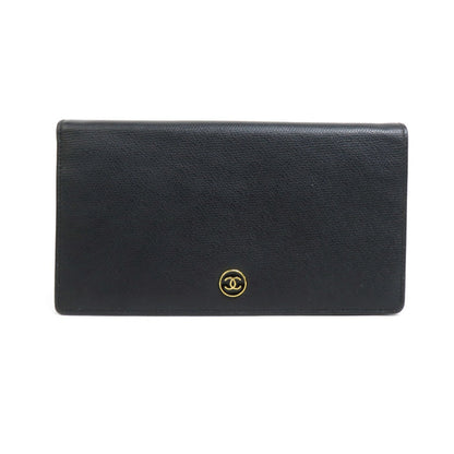 Chanel Black Leather Coco Button