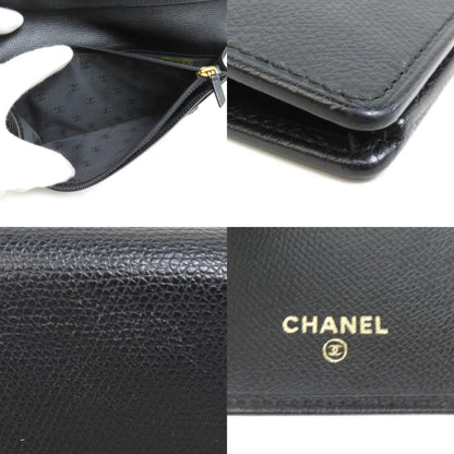 Chanel Black Leather Coco Button
