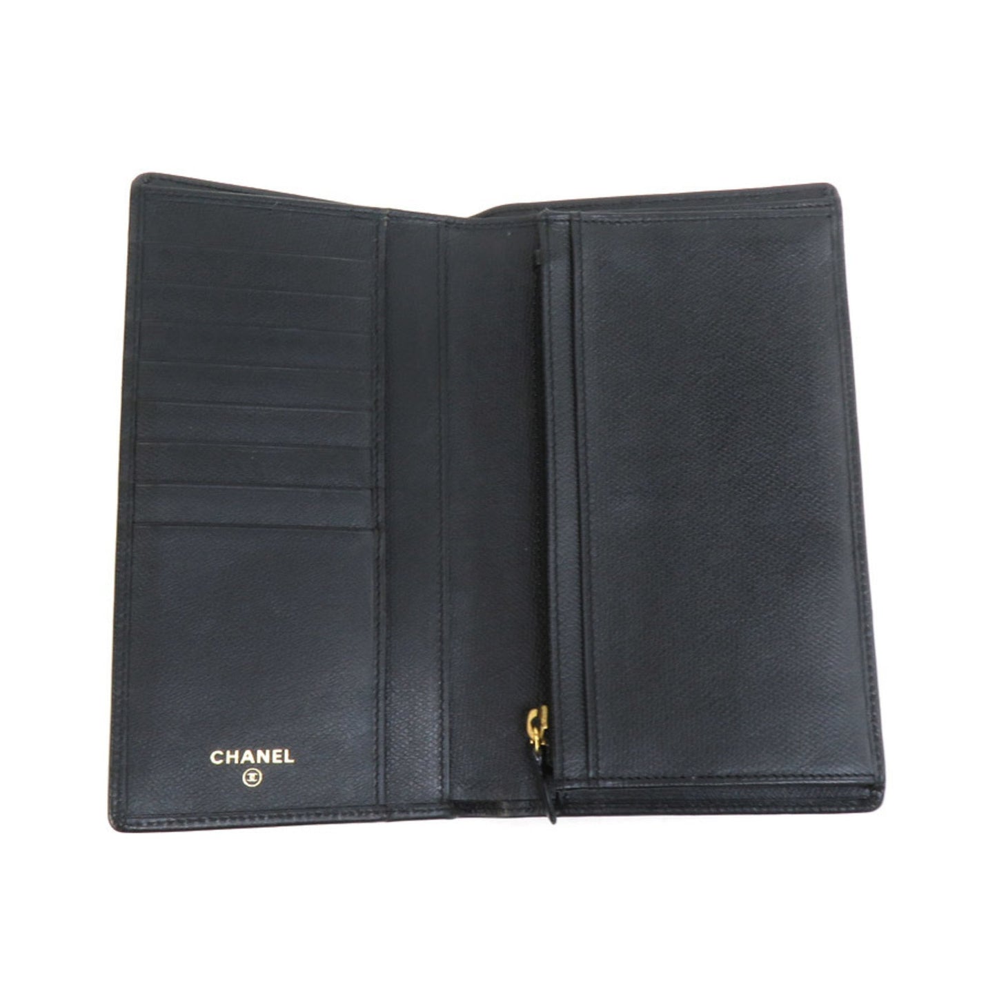 Chanel Black Leather Coco Button