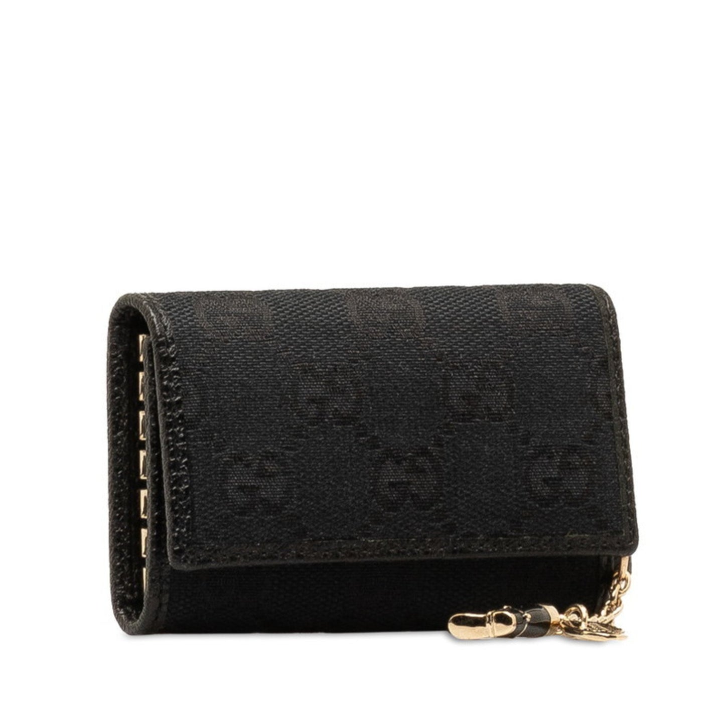 Gucci Black Canvas Etui À Clés