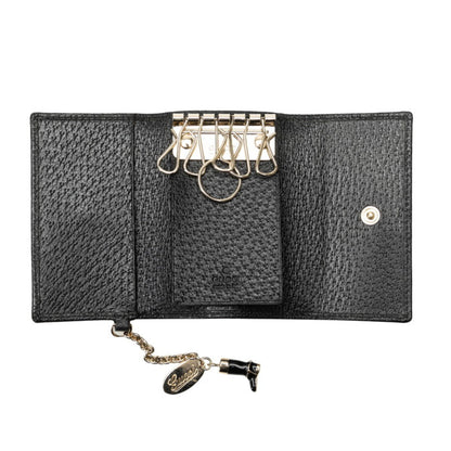 Gucci Black Canvas Etui À Clés