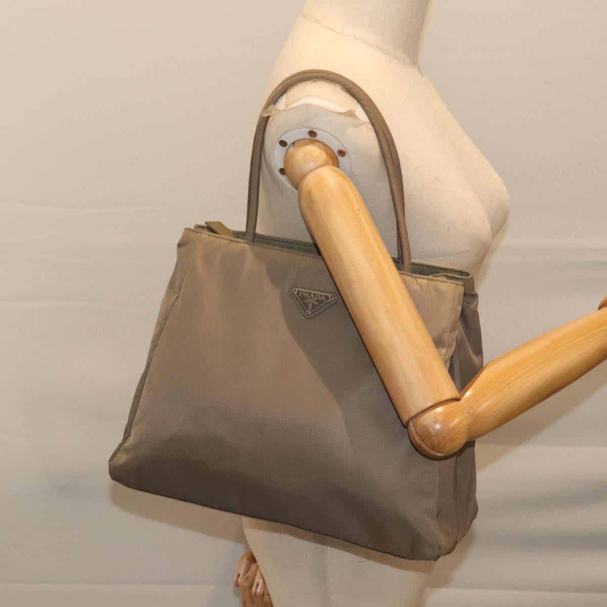 Prada Gray Synthetic Tessuto