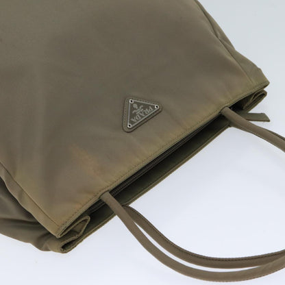 Prada Gray Synthetic Tessuto