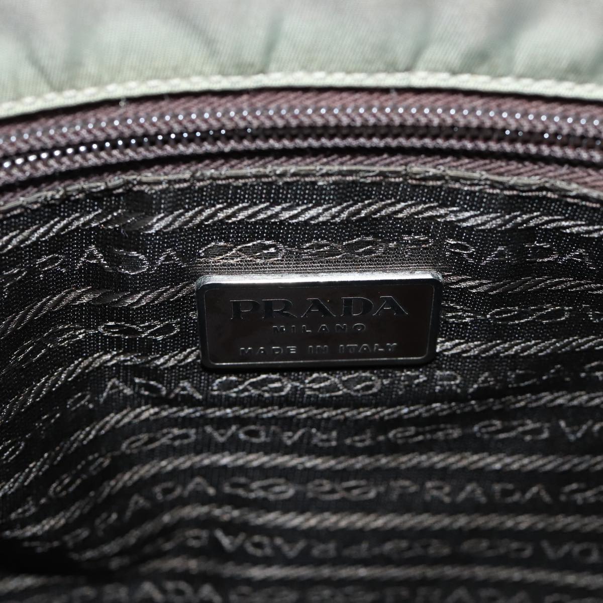 Prada Gray Synthetic Tessuto