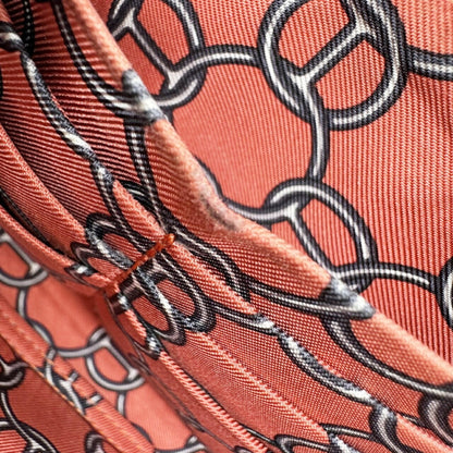 Hermès Red Leather Silk'in