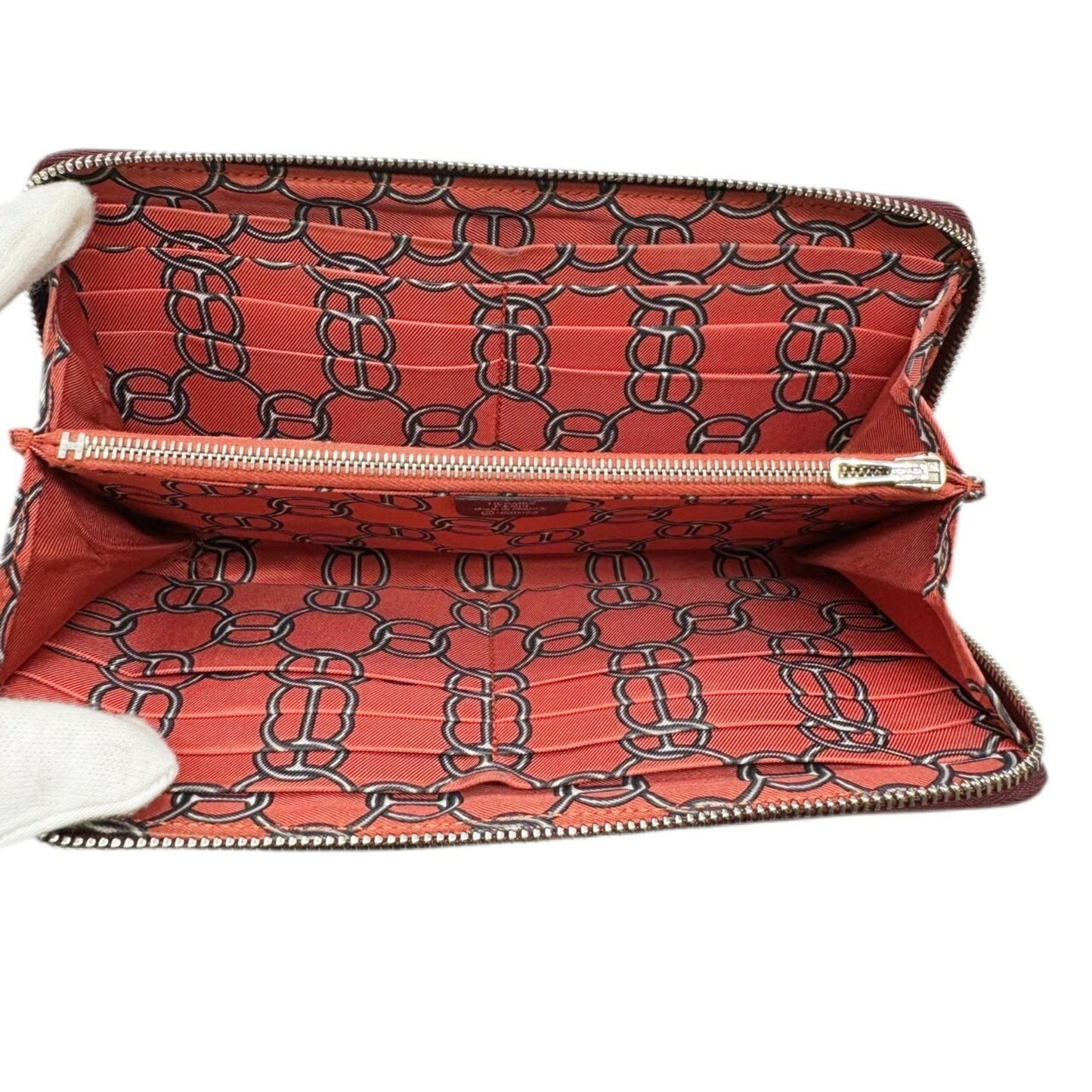 Hermès Red Leather Silk'in