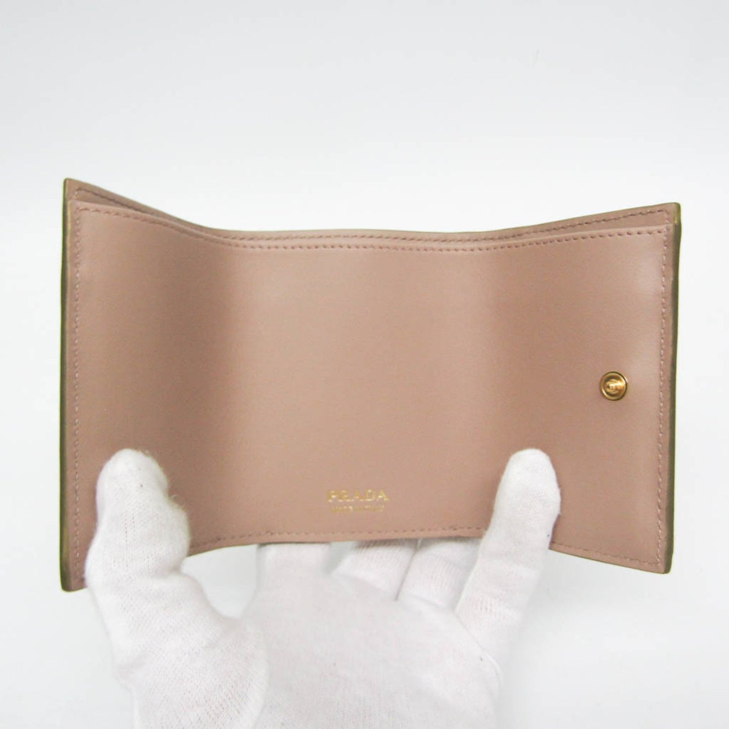 Prada Gold Leather Saffiano