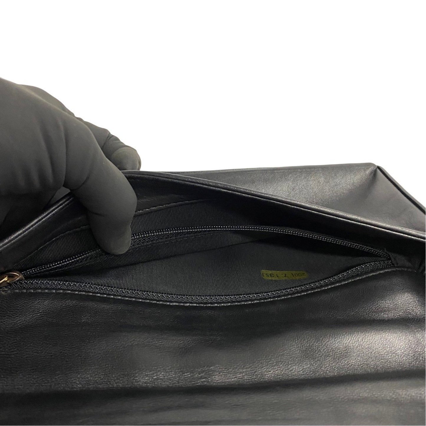 Chanel Black Leather Chocolate Bar