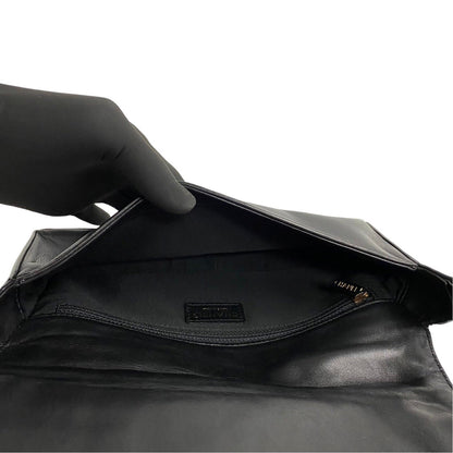 Chanel Black Leather Chocolate Bar