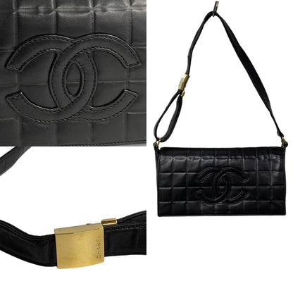 Chanel Black Leather Chocolate Bar