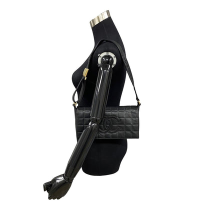 Chanel Black Leather Chocolate Bar