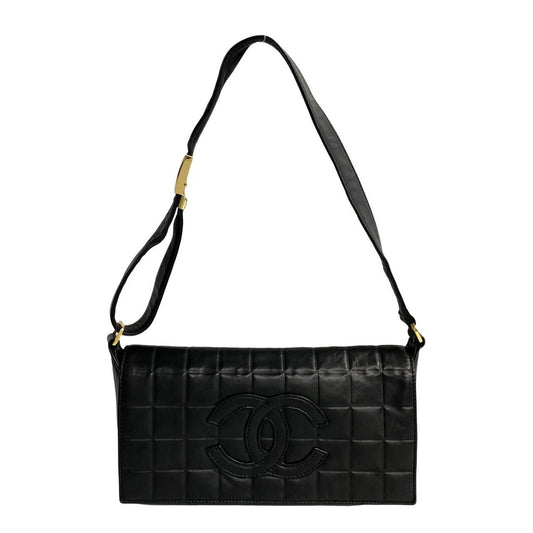 Chanel Black Leather Chocolate Bar