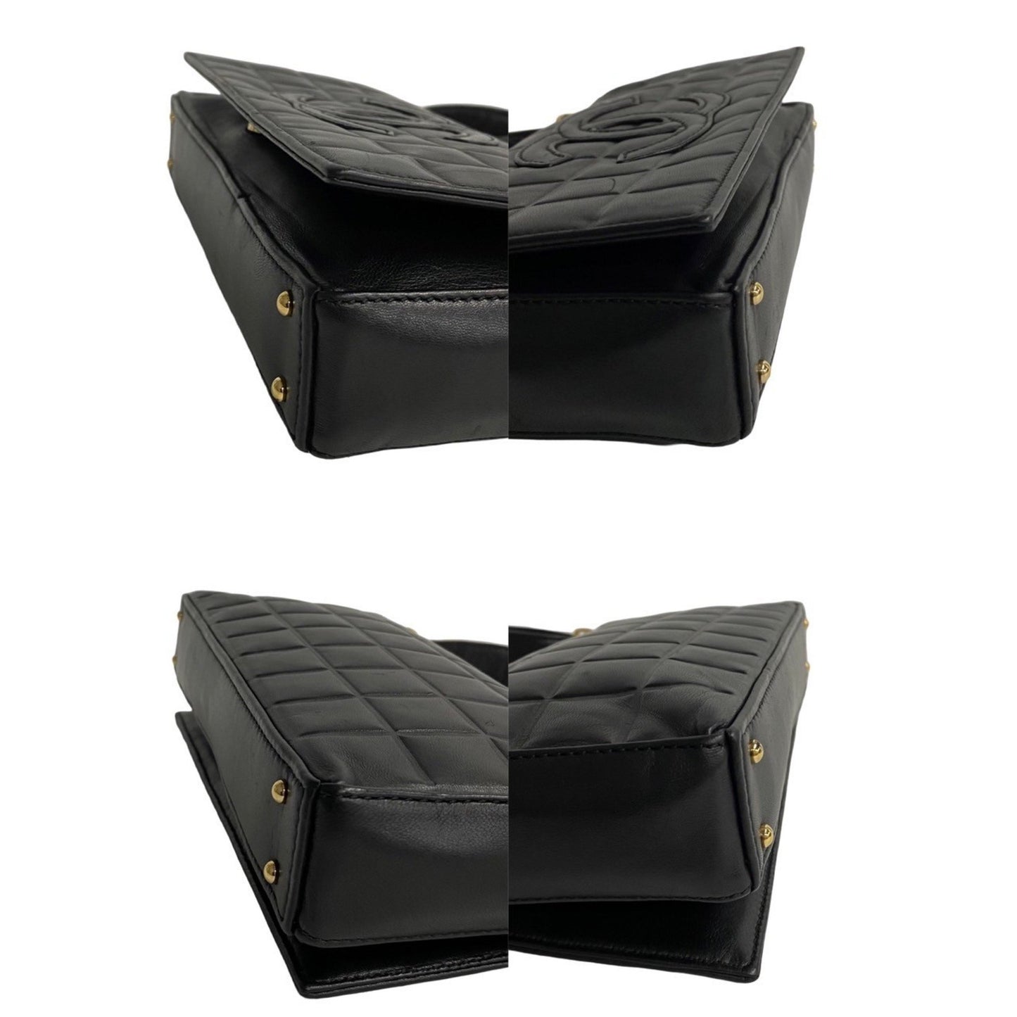 Chanel Black Leather Chocolate Bar