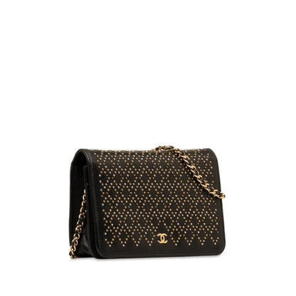 Chanel Black Leather Suede