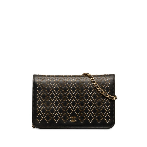 Gucci Black Leather Logo