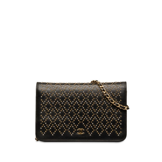 Chanel Black Leather Suede