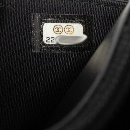 Chanel Black Leather Suede