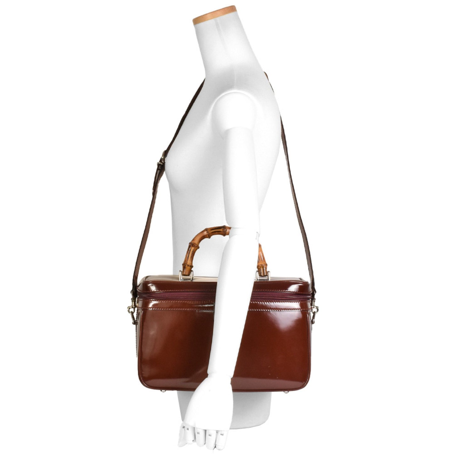 Gucci Brown Leather Bamboo