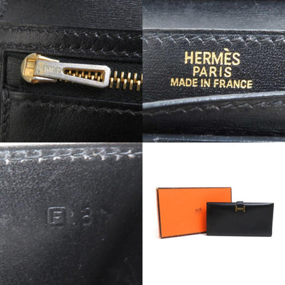 Hermès Black Leather Béarn