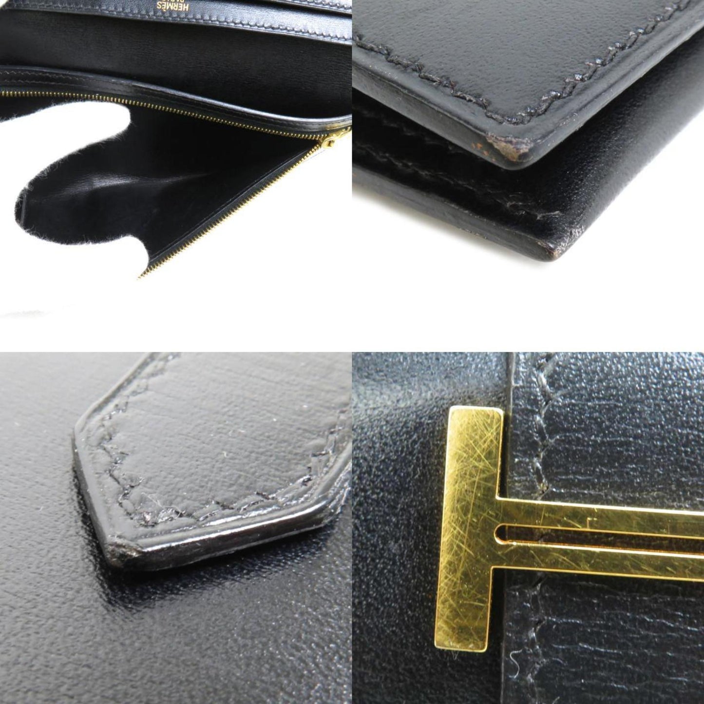 Hermès Black Leather Béarn