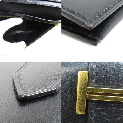 Hermès Black Leather Béarn