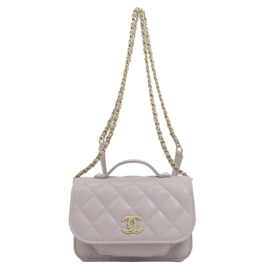 Chanel Gray Leather Business Affinity