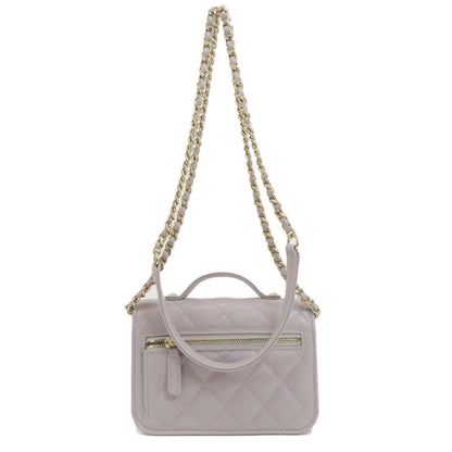 Chanel Gray Leather Business Affinity