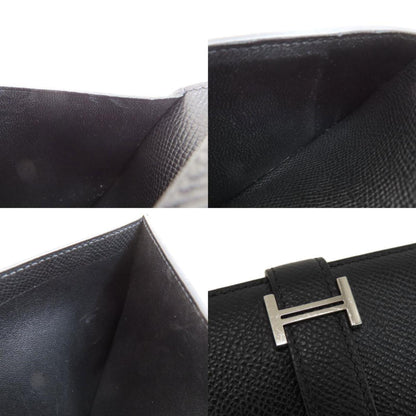 Hermès Black Leather Béarn