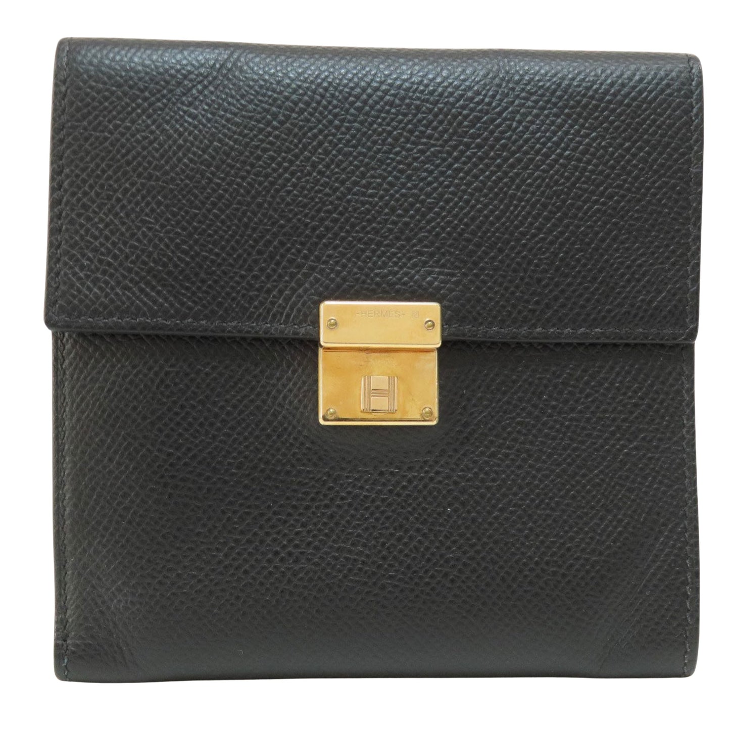 Hermès Black Leather Clic 12