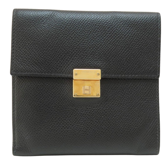 Hermès Black Leather Clic 12