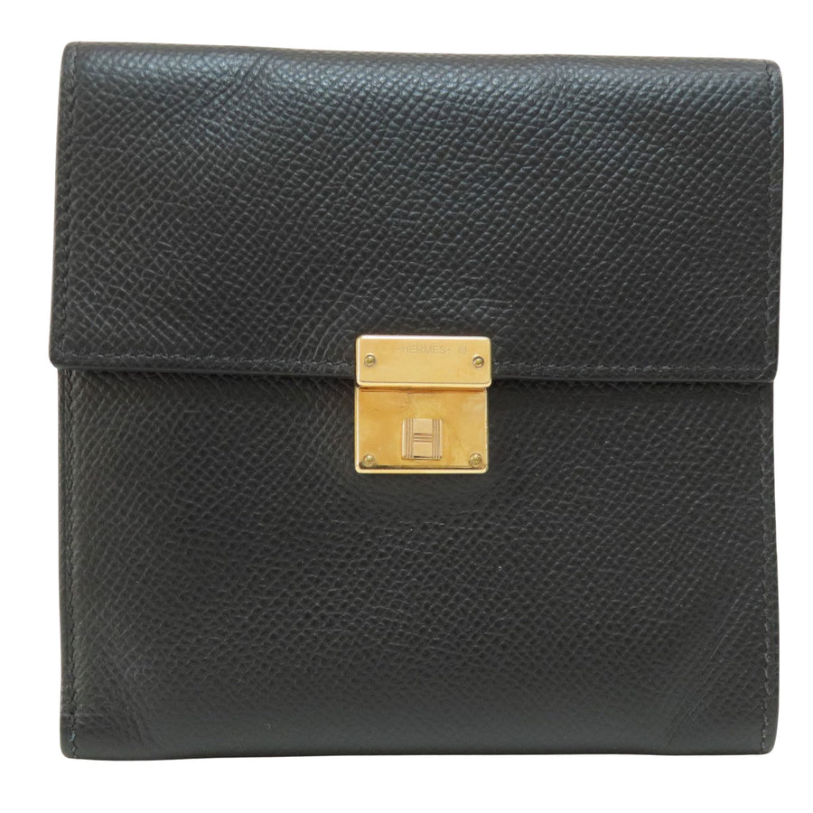 Hermès Black Leather Clic 12