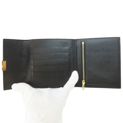Hermès Black Leather Clic 12