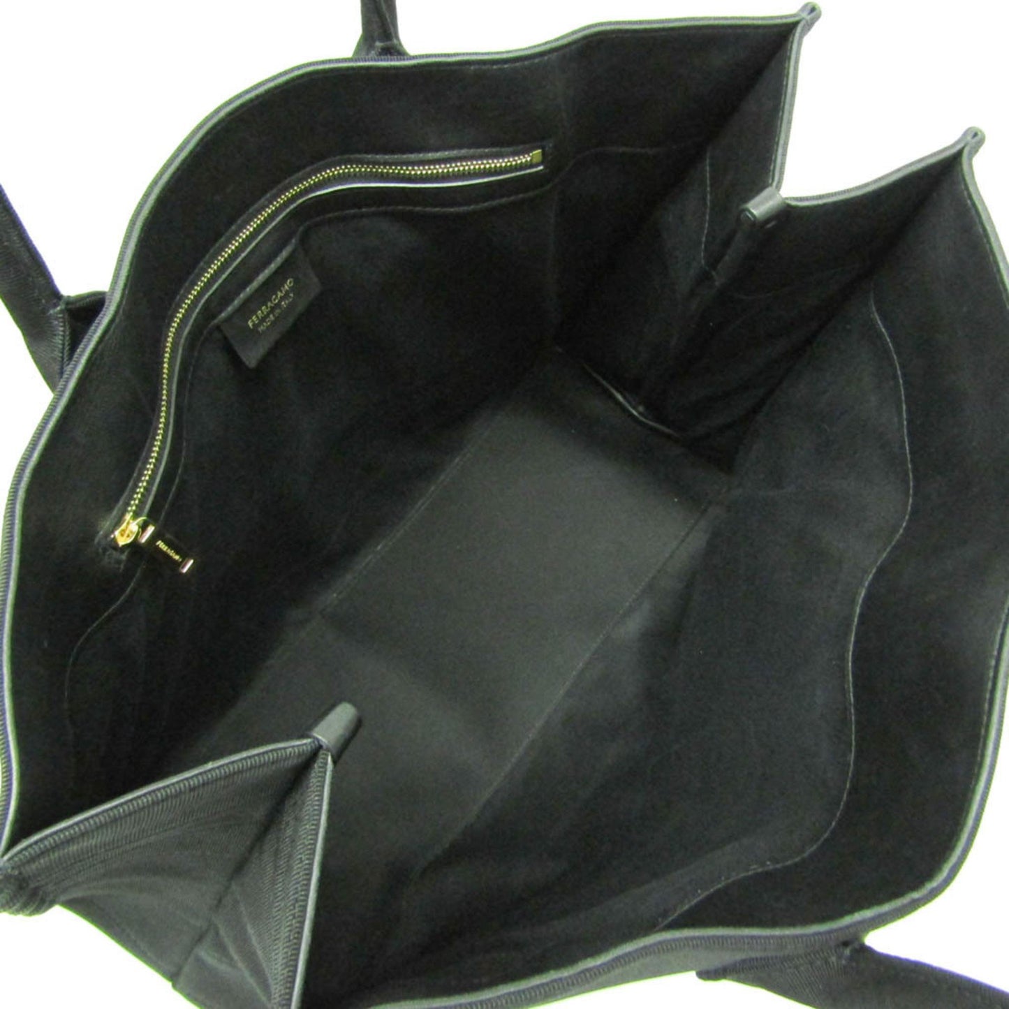 Salvatore Ferragamo Black Canvas Tote