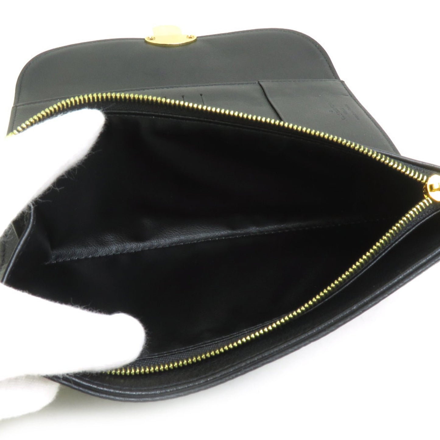 Louis Vuitton Black Leather Portefeuille Amelia