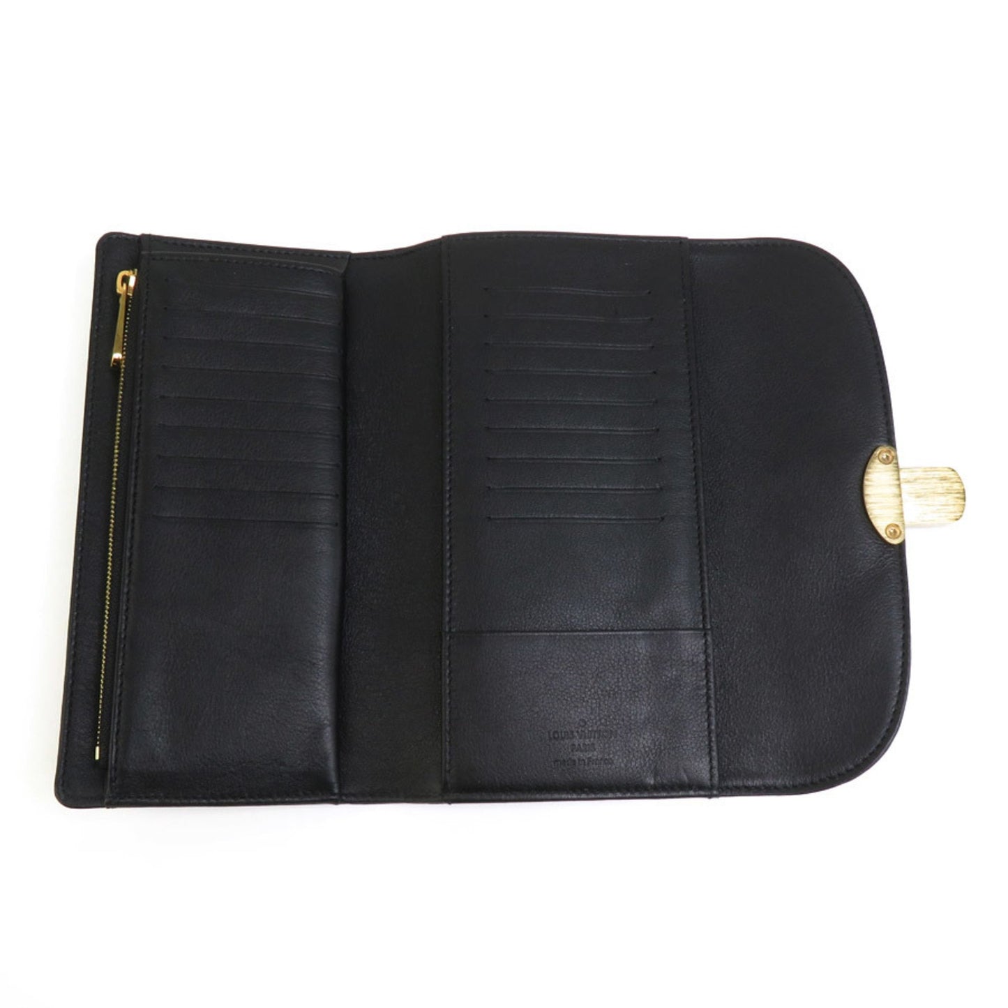 Louis Vuitton Black Leather Portefeuille Amelia