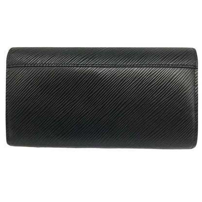 Louis Vuitton Black Leather Portefeuille Twist
