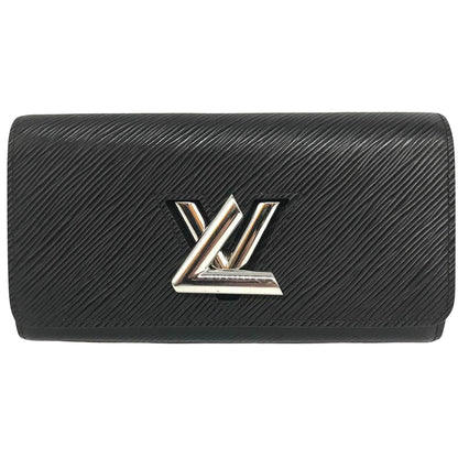 Louis Vuitton Black Leather Portefeuille Twist