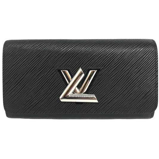 Louis Vuitton Black Leather Portefeuille Twist