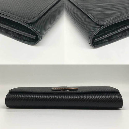 Louis Vuitton Black Leather Portefeuille Twist