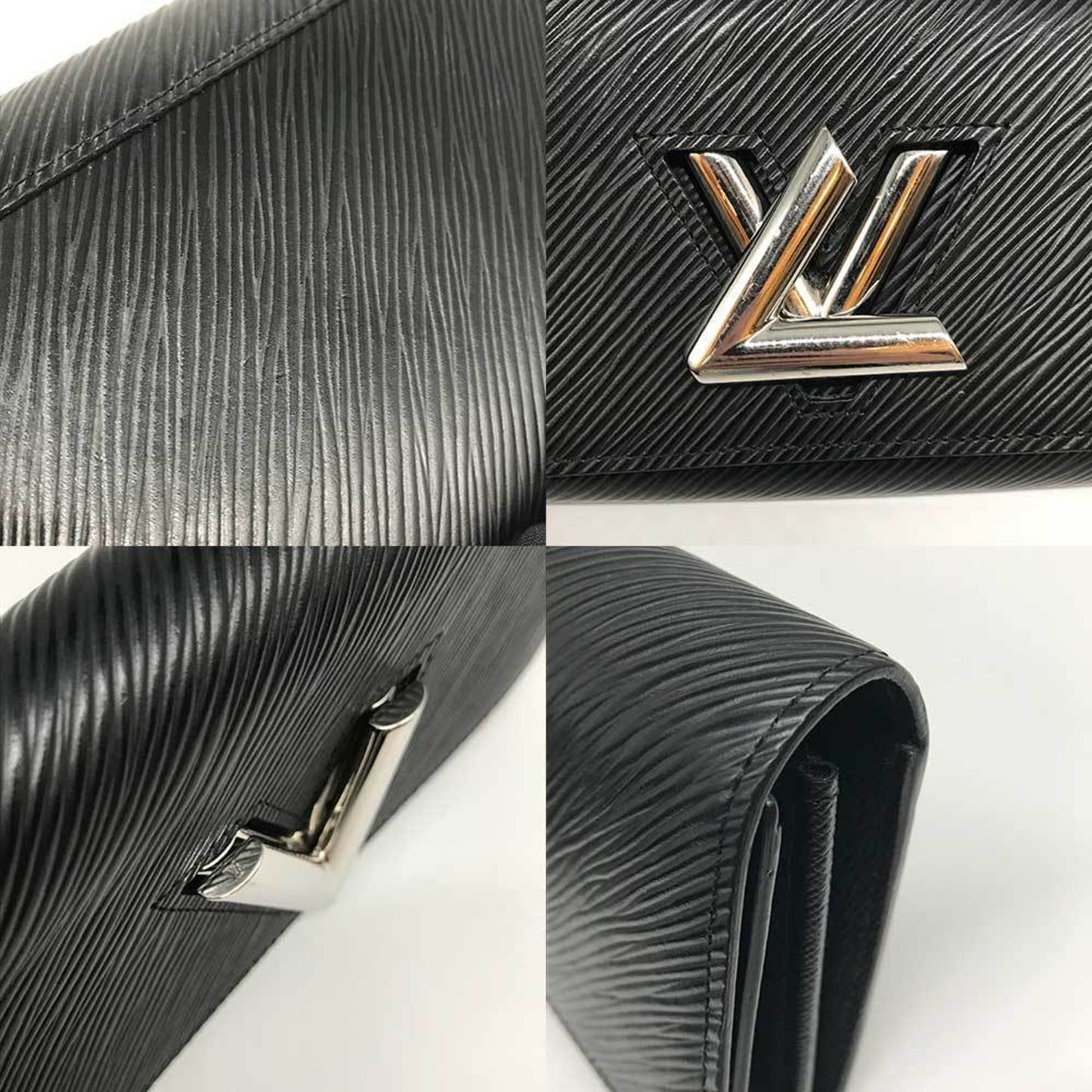 Louis Vuitton Black Leather Portefeuille Twist