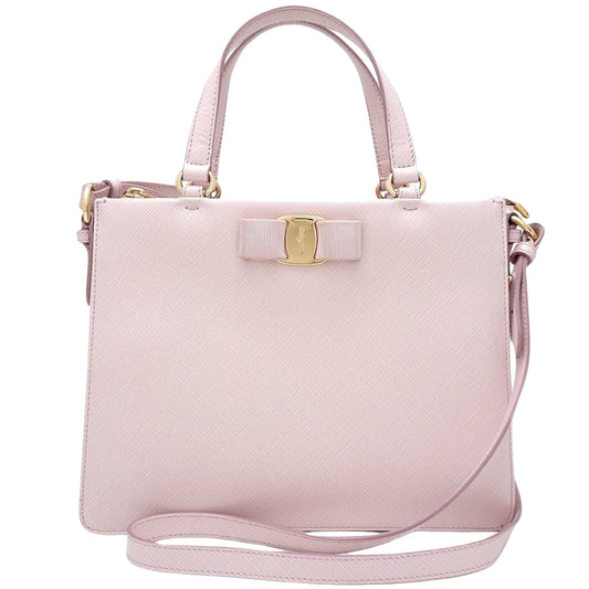 Salvatore Ferragamo Pink Leather Vara