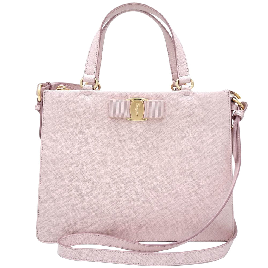 Salvatore Ferragamo Pink Leather Vara