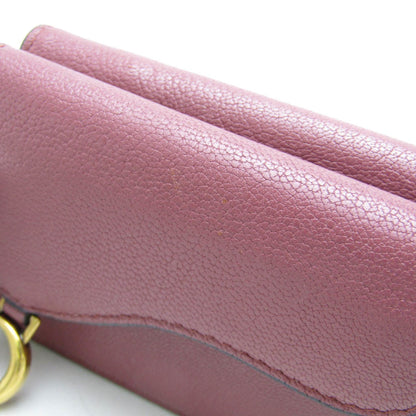 Dior Pink Leather Saddle