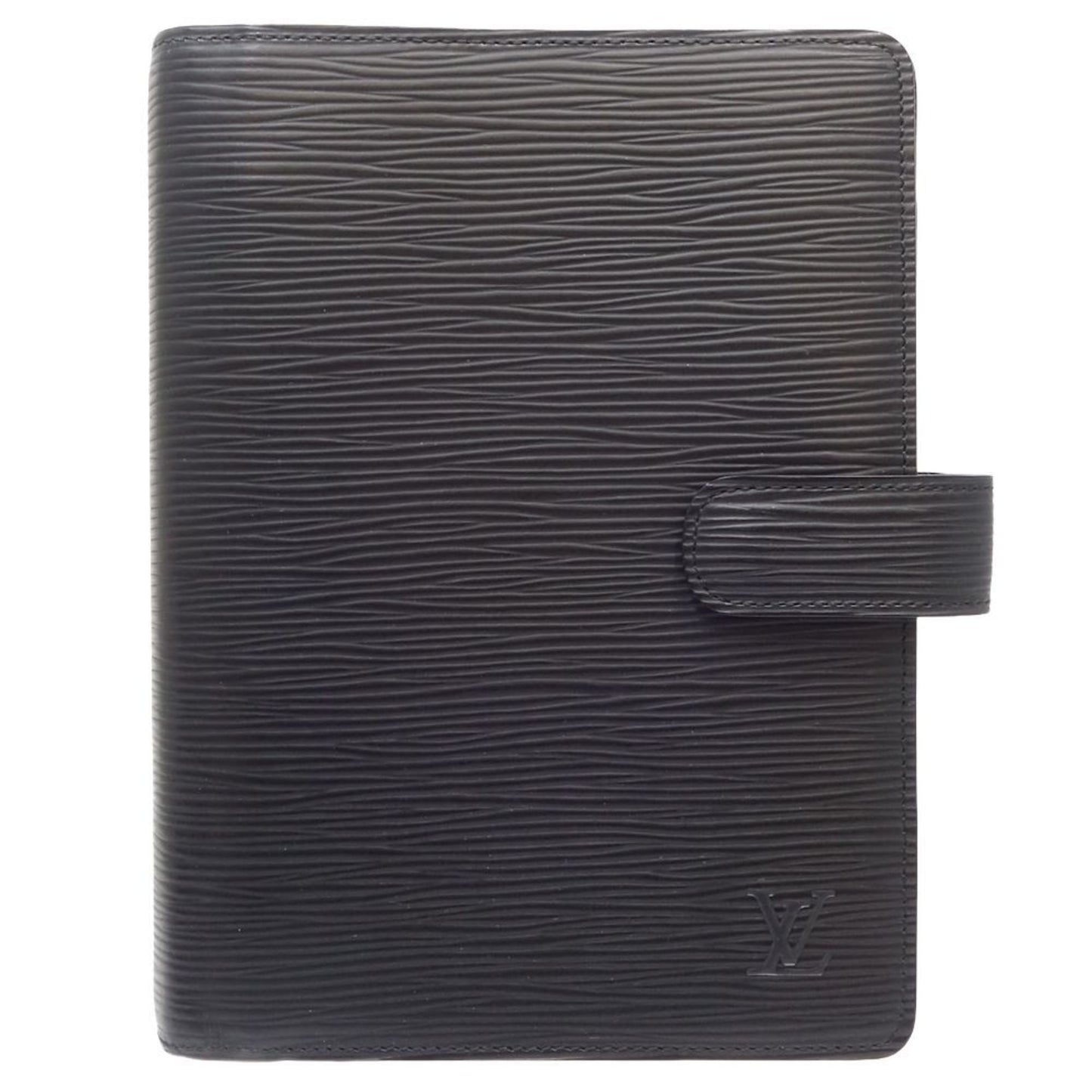Louis Vuitton Black Leather Agenda Mm
