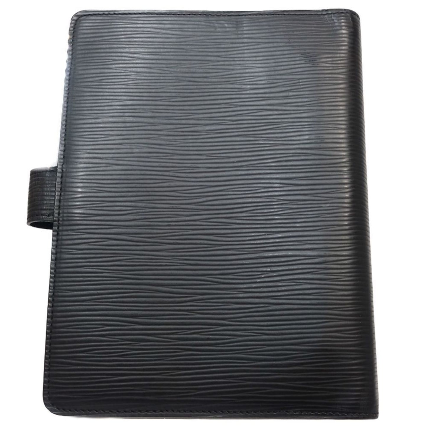 Louis Vuitton Black Leather Agenda Mm