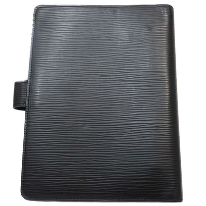 Louis Vuitton Black Leather Agenda Mm
