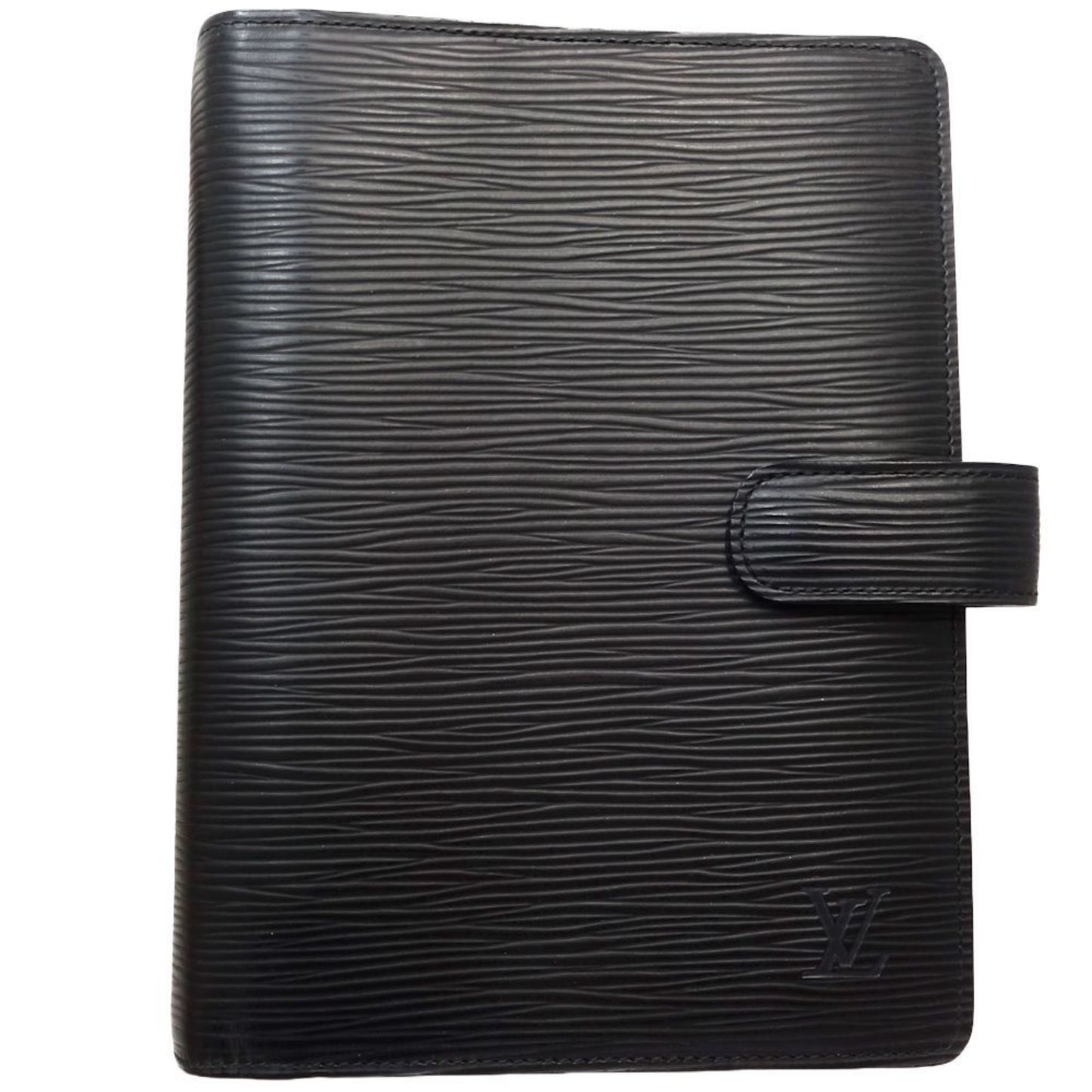 Louis Vuitton Black Leather Agenda Mm