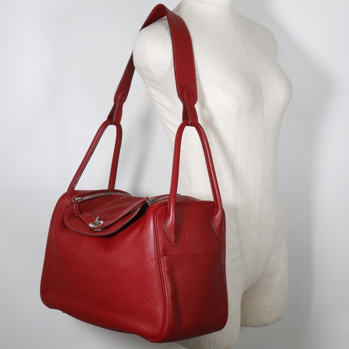 Hermès Red Leather Lindy